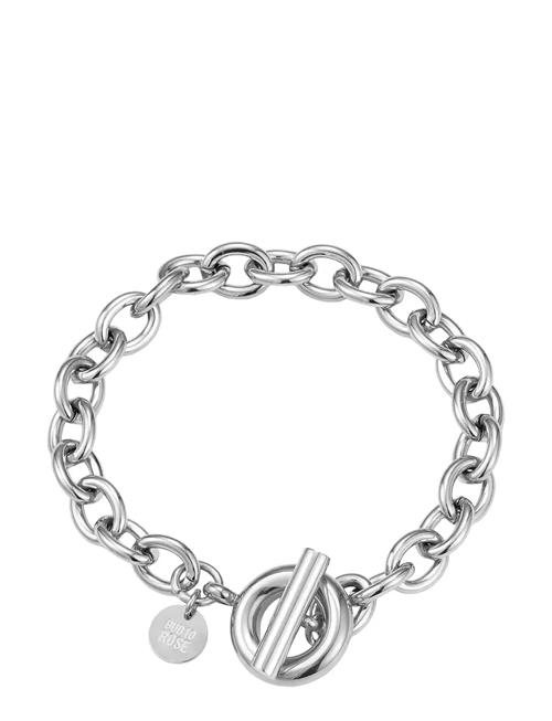 T-Bar Bracelet Silver Bud To Rose Silver