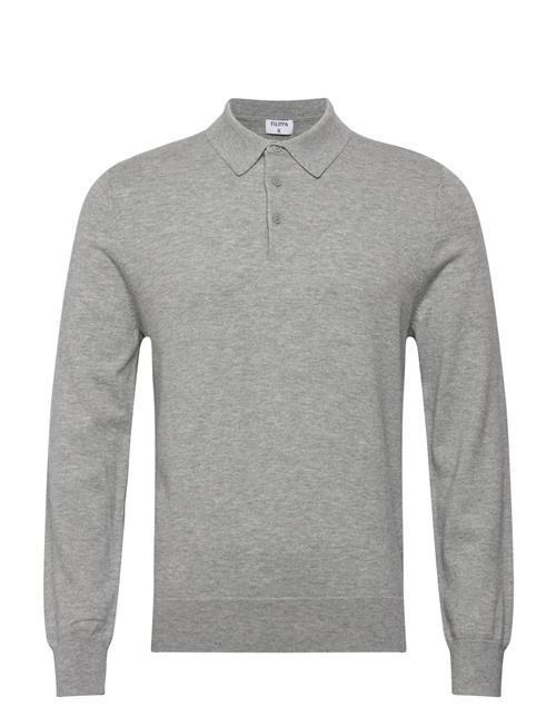 Knitted Polo Shirt Filippa K Grey