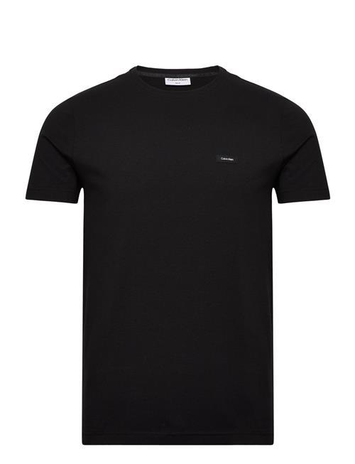 Se Stretch Slim Fit T-Shirt Calvin Klein Black ved Booztlet