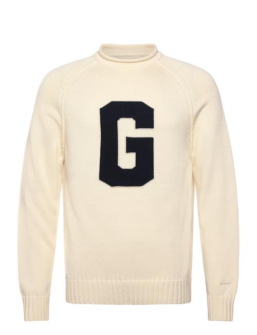 Intarsia G C-Neck GANT Cream
