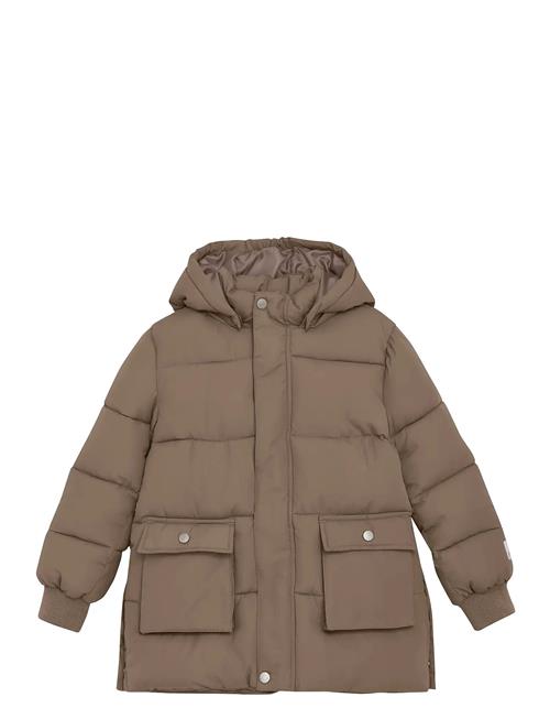 Quilted Long Jacket Minymo Brown