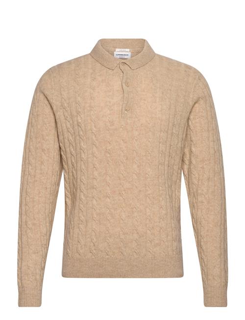 Lambswool L/S Button Polo Lindbergh Beige