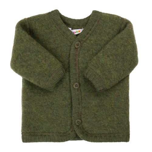 Joha Cardigan I Blød Uld Dark Olive  Dark Olive-90 cm  Grøn  90 cm  unisex