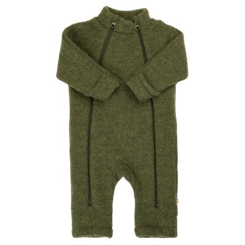 Joha Jumpsuit I Blød Uld 2 In1 Dark Olive  Dark Olive-80 cm  Grøn  80 cm  unisex