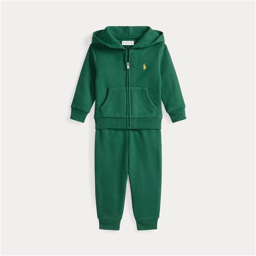 Ralph Lauren Fleece Hættetrøje Og Buksesæt Kelly Green  Kelly Green 62/68 cm  Grøn  62/68 cm  mand