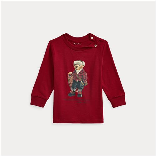 Ralph Lauren Polo Bear Langærmet T-shirt Bear Holiday Red  Bear Holiday Red 85-90cm  Rød  85-90 cm  mand