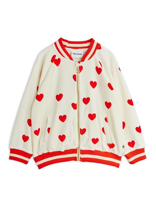 Mini Rodini Hearts Baseball-jakke White  White 128/134 cm  Hvid  128/134 cm  kvinde