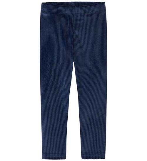 Name It Leggings - NmfVeloa - Velour - Navy Blazer