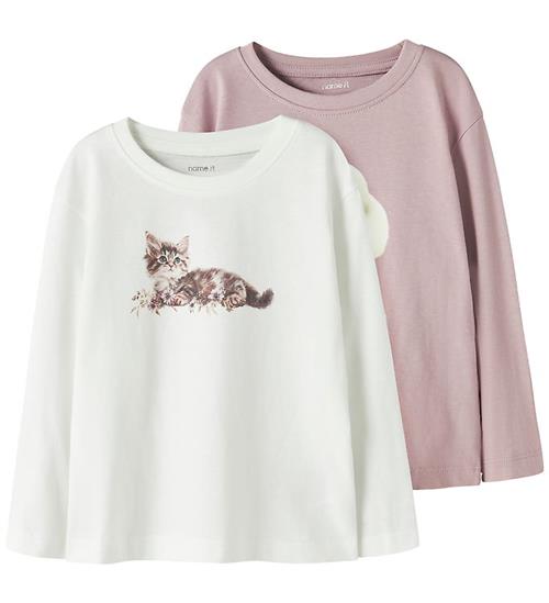 Name It Bluser - 2-pak - NmfVotea - Cloud Dancer/Keepsake Lilac