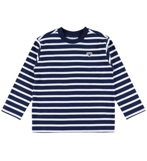 Hummel Bluse - HmlJR - Loose - Dress Blues/Hvidstribet