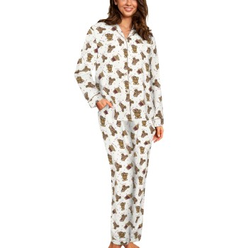 Lady Avenue Cotton Flannel Pyjamas Mønster bomuld Large Dame