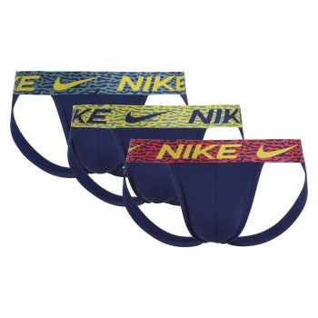 Nike 3P Dri-Fit Essential Micro Jockstrap Marine/Rød polyamid X-Large Herre