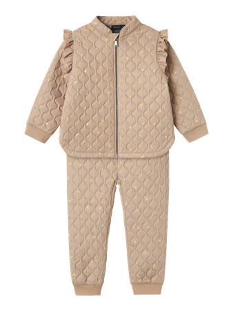 NAME IT Termosæt Quilt Moon Light Taupe Flower