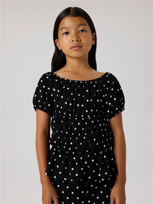 NAME IT Prikket Top Rachel Black Dots