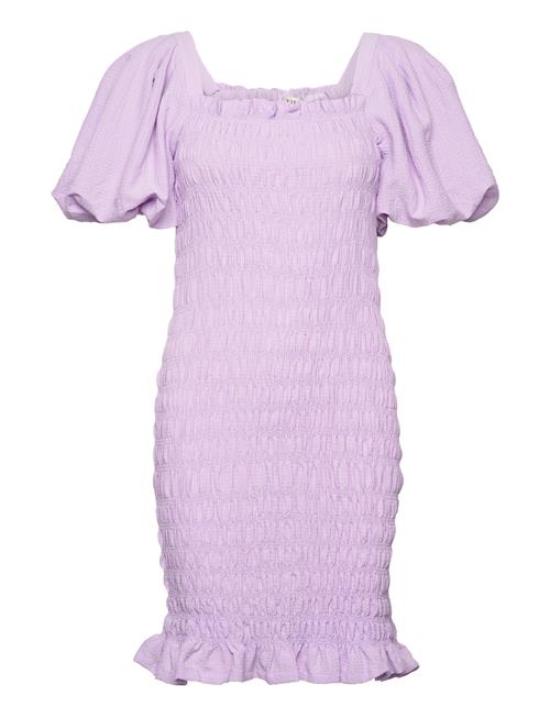 Rikko Solid Dress A-View Purple