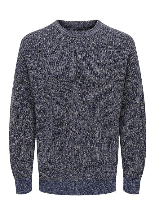 Se Onsbart Ds 7 Struc Crew Knit ONLY & SONS Navy ved Booztlet