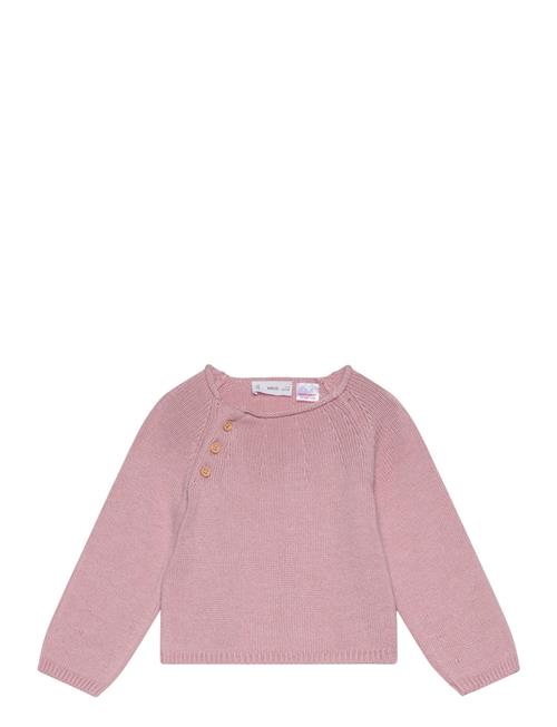 Buttons Detail Knit Sweater Mango Pink