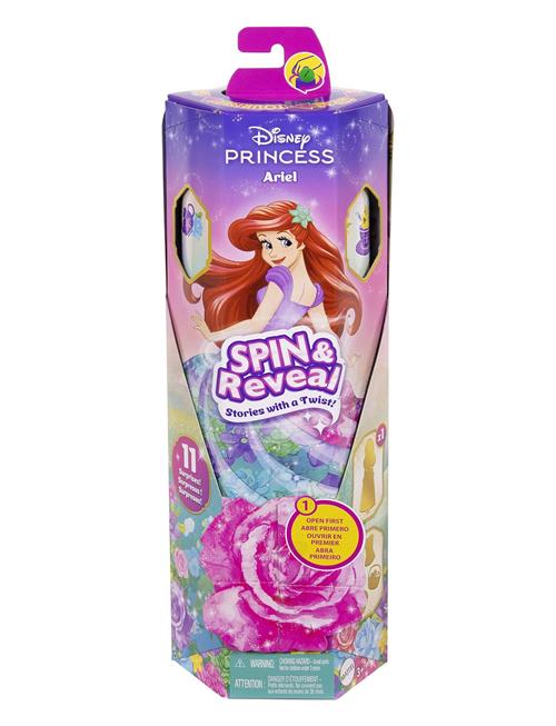 Disney Princess Spin & Reveal Ariel Fashion Doll & Accessories With 11 Surprises Disney Princess Patterned
