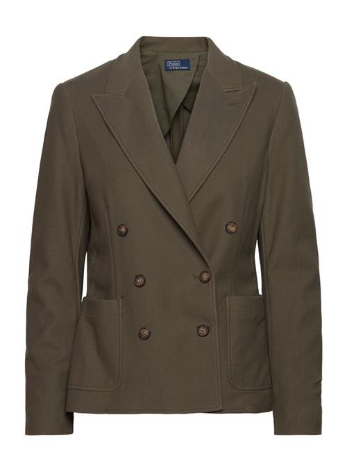 Knit Double-Breasted Blazer Polo Ralph Lauren Khaki