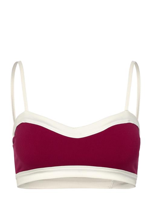 Mira Bicolor Vivid Burgundy White Swimwear ALOHAS Pink
