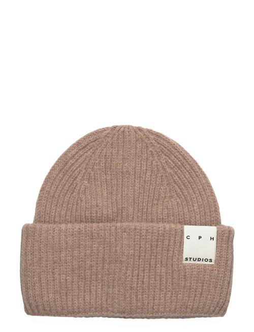 Cph Beanie 3 Wool Mix Black Copenhagen Studios Beige