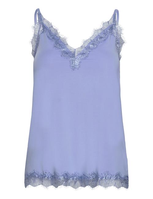 Rwbillie Sl Lace Strap Top Rosemunde Blue