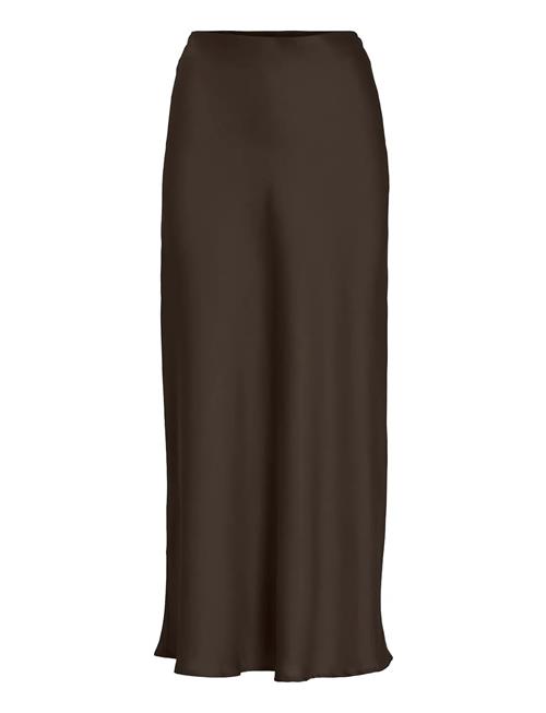 Viellette Hw Midi Skirt - Noos Vila Brown