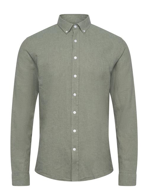 Linen/Cotton Shirt L/S Lindbergh Green