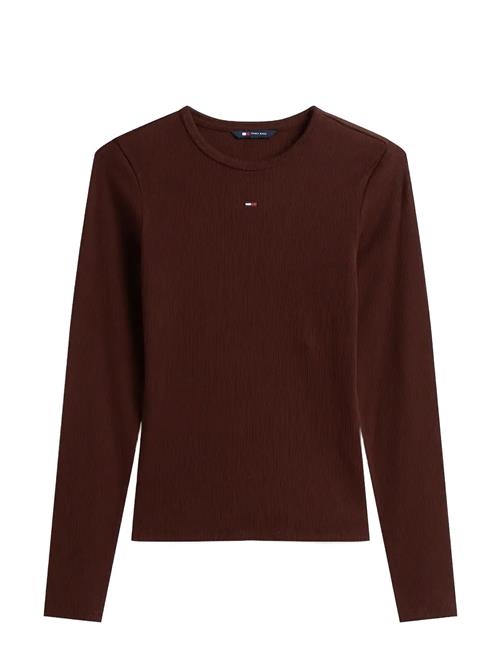 Tjw Slim Essential Rib Ls Tommy Jeans Brown