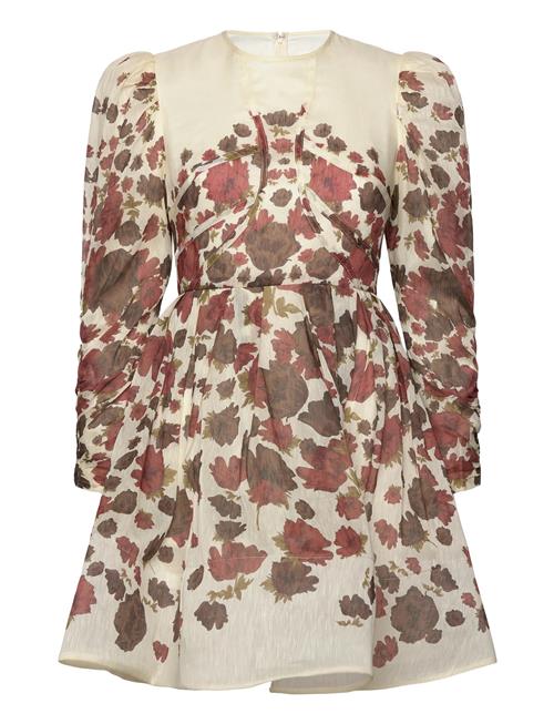 Leoni Silk Blend Mini Dress Malina Cream