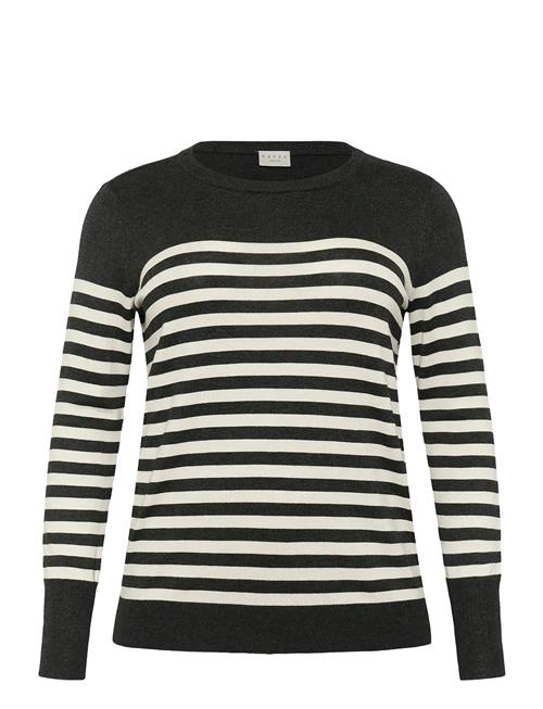 Kclizzy Striped Knit Pullover Kaffe Curve Black