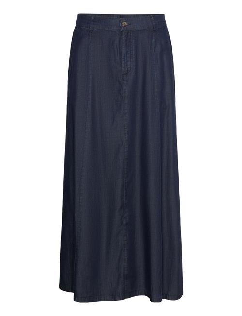 Shirt From Freequent In A Soft Lyocell Material With A Denim Look. The Skirt Is FREE/QUENT Navy