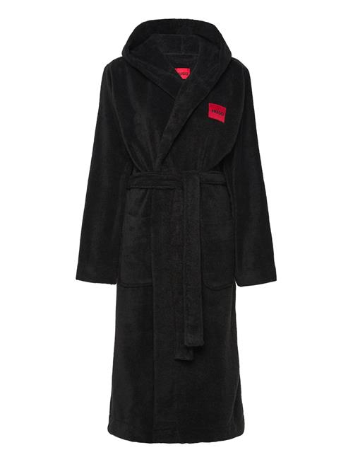 Terry_Hooded Gown HUGO Black