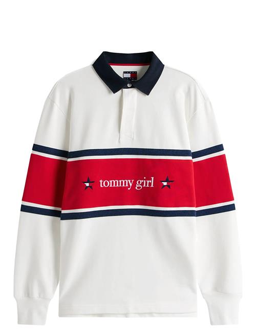 Tommy Girl Rugby Polo Shirt Tommy Jeans White