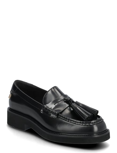 Tassel Squarish Toe Lthr Loafer Tommy Hilfiger Black