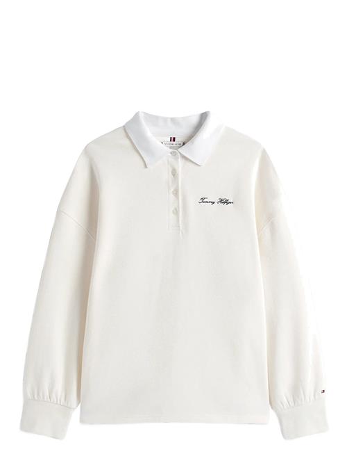 Script Pique Rugby Swtshrt Tommy Hilfiger White