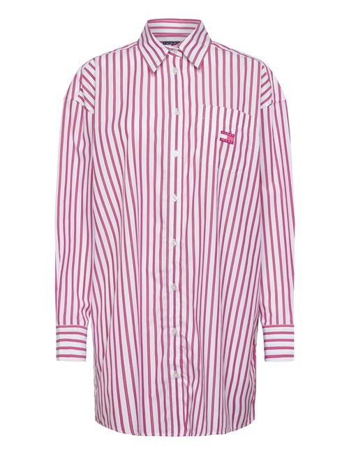 Tjw Ovs Mini Shirt Dress Ext Tommy Jeans Red