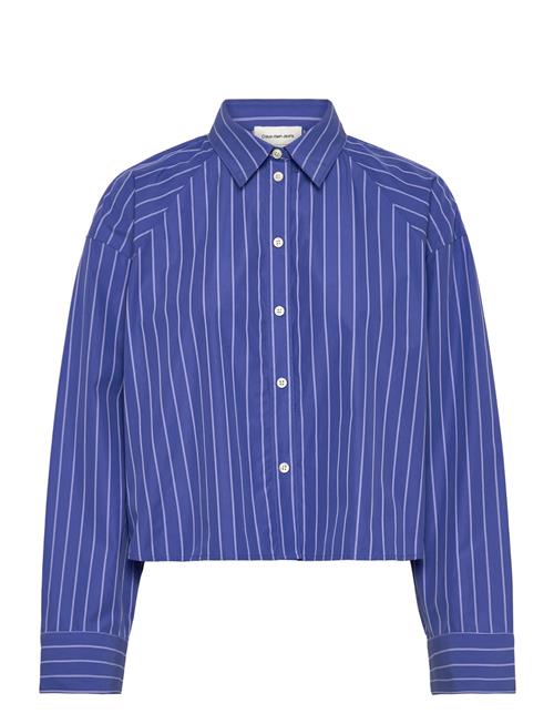 Yd Stripe Boxy Cropped Shirt Calvin Klein Jeans Blue
