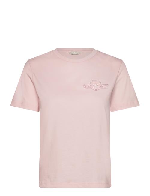Reg Tonal Shield Ss T-Shirt GANT Pink