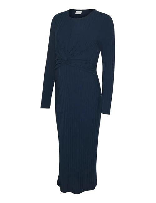 Mllucy June Ls Jrs Midi Dress 2F Mamalicious Navy