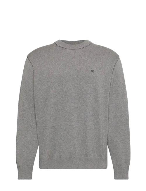 Ls Ez Cotton Crewnk Sweater 12Gg Calvin Klein Jeans Grey