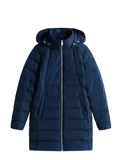 Mw Down Slim Coat With Fur Tommy Hilfiger Navy