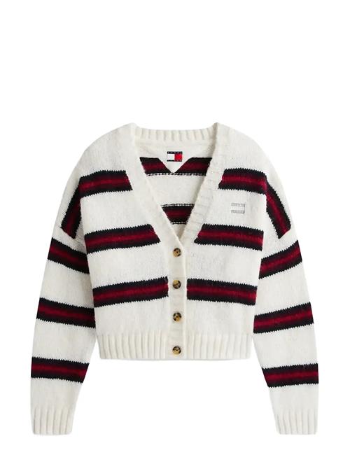 Tjw Badge Stripe Fluff Cardi Ext Tommy Jeans White