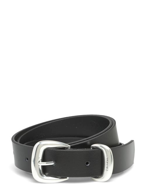 Sarah 2 Piece Logo Buckle Belt 2 Calvin Klein Black