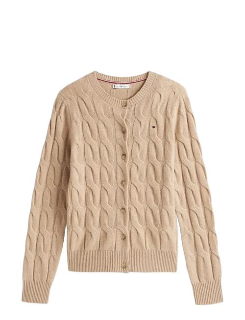 Soft Wool Cable C-Nk Ls Cardigan Tommy Hilfiger Beige
