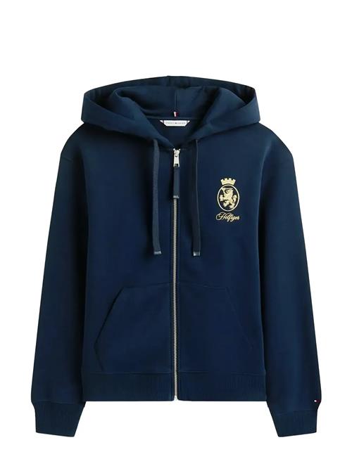 Gold Crest Terry Zip Through Tommy Hilfiger Navy