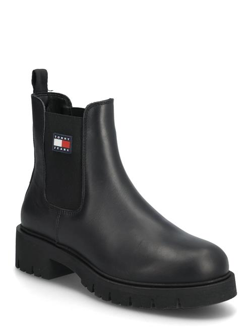 Tjw Chelsea Leather Boot Tommy Hilfiger Black