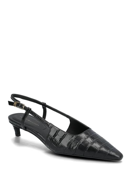 Croc Slingback Slanted Heel Tommy Hilfiger Black