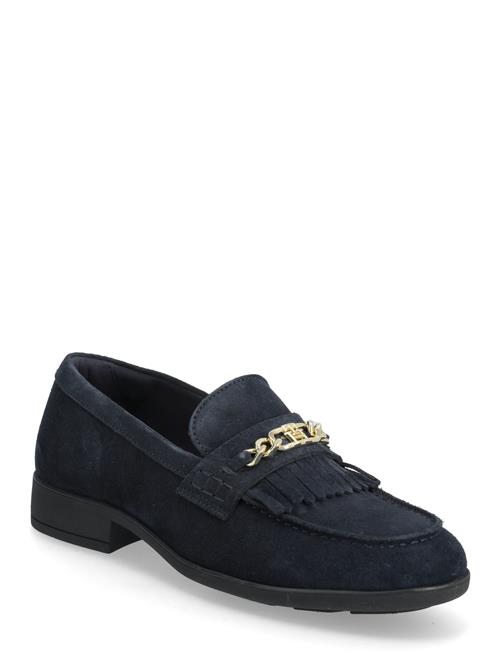 Th Chain Fringe Suede Loafer Tommy Hilfiger Navy
