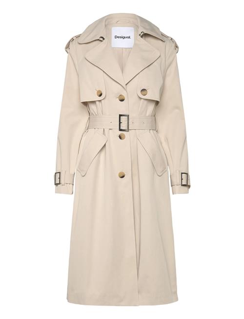 Trench Pleated Desigual Cream